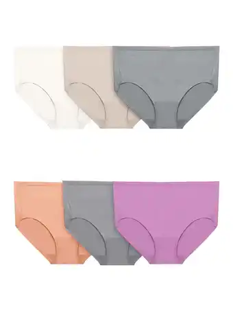 Walmart Fit for Me by Fruit of the Loom Women's Plus Size 360 Cotton Stretch Brief Underwear, 6-Pack offer