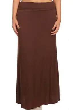 Walmart Women's Plus size casual solid maxi Skirt offer