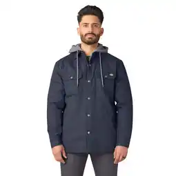 Walmart Dickies Men's Water Repellent Duck Hooded Workwear Shirt Jacket offer