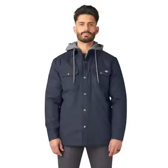 Walmart Dickies Men's Water Repellent Duck Hooded Workwear Shirt Jacket offer