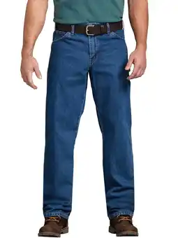 Walmart Dickies Men's and Big Men's Relaxed Fit Stonewashed Carpenter Jeans offer