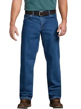 Walmart Dickies Men's and Big Men's Relaxed Fit Stonewashed Carpenter Jeans offer