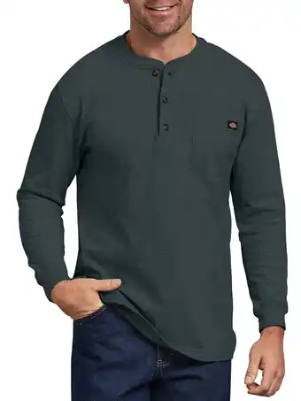 Walmart Dickies Men's and Big Men's Long Sleeve Heavyweight Henley T-Shirt offer