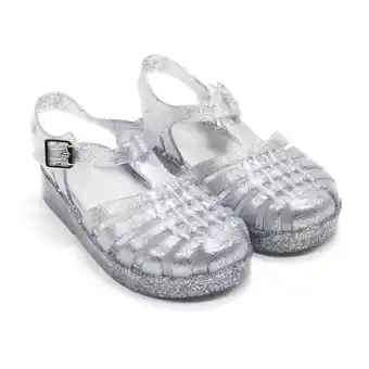 Walmart Mini Melissa Toddlers Possession Glitter Jelly Sandals, Clear Glitter Silver,5 M US offer