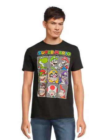 Walmart Super Mario Party Pals Apparel, Graphic Tee Shirt, Sizes S-3XL offer