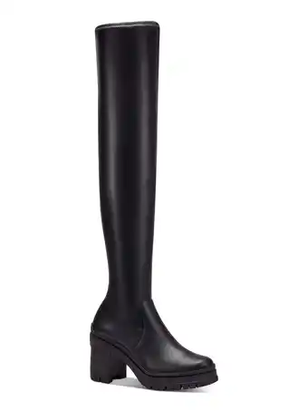 Walmart BAR III Womens Black Lug Sole Padded Fernn Almond Toe Block Heel Zip-Up Boots Shoes 6 M offer