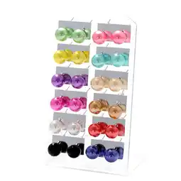 Walmart Opolski 12 Pairs Women Fashion Faux Pearl Round Ball Ear Studs Earrings for Party offer