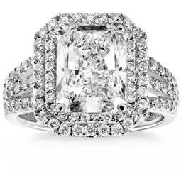 Walmart Pompeii Certified 4 1/2Ct Radiant Cut Diamond Engagement Ring 14k Gold Lab Grown offer