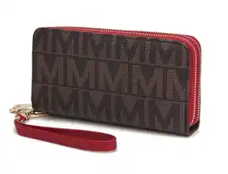 Walmart MKF Collection Daniela Wallet for Women, Vegan Leather Wristlet Purse Handbag by Mia K - Red offer