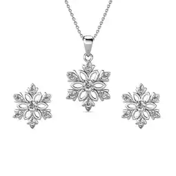 Walmart Cate & Chloe Sunny 18k White Gold Plated Jewelry Set with Swarovski Crystals for Women, Gift for Her offer