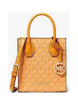 Walmart Michael Kors Women's Mercer MK Signature NS Shopper Crossbody Bag offer