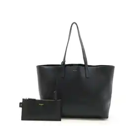 Walmart Pre-Owned SAINT LAURENT PARIS YSL Yves Saint Laurent East West Tote Bag Leather Black... (Good) offer