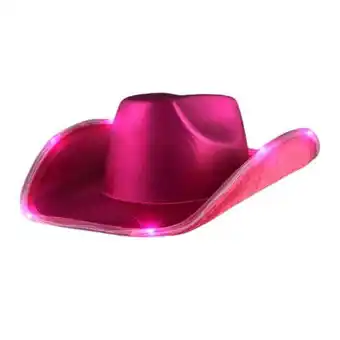 Walmart Blinkee LUSSCBH-MGPK Light Up Shiny Satin Metallic Space Cowboy Hat - Viva Pink Magenta offer