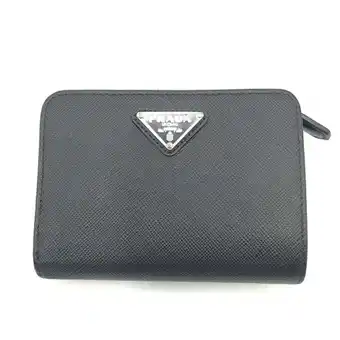 Walmart Pre-Owned PRADA Saffiano Triangle Bi-fold Wallet Prada (Good) offer