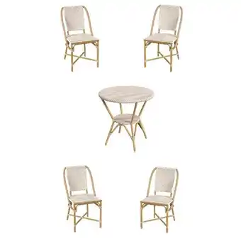 Walmart Home Square 5-Piece Set with Bistro Table & 4 Dining Chairs in Beige & White offer