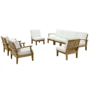 Walmart Modway Marina 8 Piece Outdoor Patio Teak Set offer