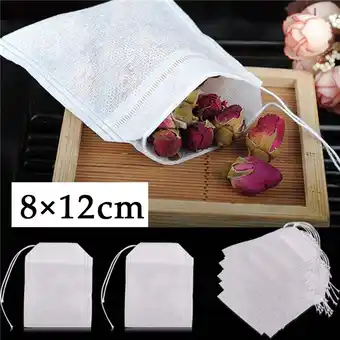 Walmart Kiplyki Wholesale 100 pcs Empty Teabags String Heat Seal Filter Paper Herb Loose Tea Bag offer