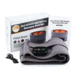 Walmart Infrared Electric Heating Massage Belt Lumbar Back Waist Massager Pain Relief offer