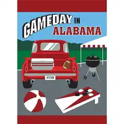 Walmart 13 x 18 in. Game Day in Alabama Garden Flag - Crimson & White offer