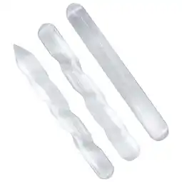 Walmart NORTHLANDZ Selenite Crystals, 2 Wands with Single Massage Stick, High Energy Crystals 3 Count offer