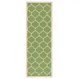 Walmart Safavieh Courtyard Alyssa Geometric Indoor/Outdoor Runner Rug, 2'3 x 6'7, Green/Beige offer