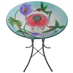 Walmart Teamson Home 18 Hummingbird Glass Solar Bird Bath offer