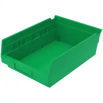 Walmart Akro-Mils 30150 Plastic Nesting Shelf Bin Storage Box, 12 Deep, Green - Set of 12 offer