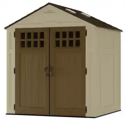 Walmart Suncast 6' x 5' Outdoor Everett Storage Shed with Windows, Sand Brown offer