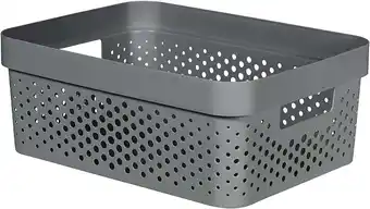 Walmart Storage Box 11L , Anthracite Grey, 35.6 X 26.6 X 13.6 Cm, Recycled Plastic offer