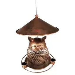 Walmart Qiushi Hanging Bird Feeder Bronze Patio Decorative Wild Bird Seed for Outdoor with Lid offer