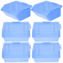 Walmart 6pcs Plastic Nesting Shelf Bin Boxes Nesting Shelf Storage Boxes Hardwares Boxes offer