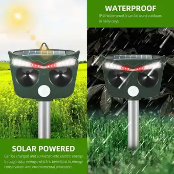 Walmart Jinyi Motion Sensor Solar Powered Rainproof Humane Animal Repellent Device Dog Cat Squirrel Deer offer