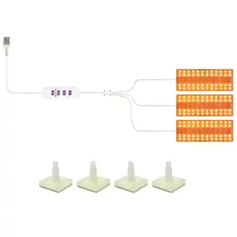 Walmart LED light,Leds Plant 72 Leds Dimmable And 5 Dimmable With 5 Lamp Bloom 8/12/16h 72 offer