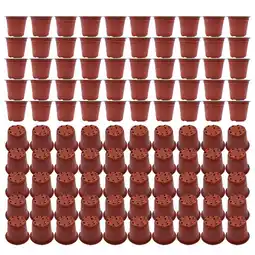 Walmart 100Pcs 5.9 Plastic Plants Nursery Pot Seedlings Flower Plant Container Seed Starting Pots offer