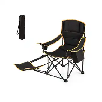 Walmart Folding Camping Chair with Footrest Camping Lounge Chair with Carry Bag offer