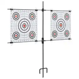 Walmart vidaXL Target Paper Stand with Shooting Papers 30.7x29.9 Steel offer