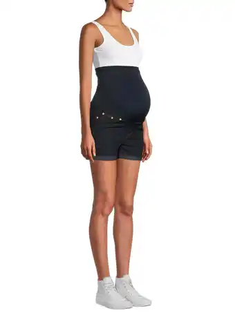 Walmart Oh! Mamma Women’s Maternity Double Rolled Cuff Shorts with Full Panel offer