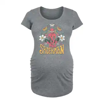 Walmart Marvel Spider-Man - Florals - Maternity Scoop Neck Graphic T-Shirt offer