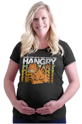 Walmart Funny Garfield Hangry Attitude Women's Maternity T Shirt Tee Brisco Brands L offer