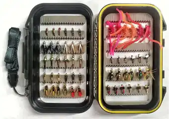 Walmart Wifreo Fly Fishing 54 Nymph Flies Assortment BH Wet Fly for Trout Flyfishing with Waterproof Fly Box offer