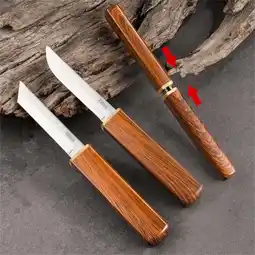 Walmart CaiTeLin 2 In 1 Dragon and Phoenixs Double Blades Knife Set Outdoor Camping Portable Fruit Knife offer