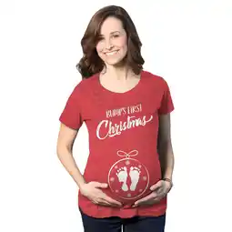 Walmart Maternity Bumps First Christmas Ornament New Baby T Shirt Pregnancy Tee For Mom offer