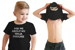 Walmart Toddler Ask Me About My Ninja Disguise T Shirt Cool Karate Face Mask Flip Tee offer