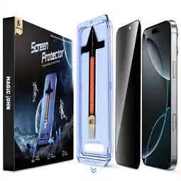 Walmart Magic John 2 Pack Privacy Screen Protector for iPhone 16 Pro Max Corning Tempered Glass Ease of Use offer