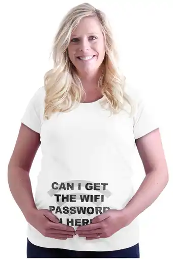 Walmart Can I Get the WIFI Password Funny Women's Maternity T Shirt Tee Brisco Brands S offer