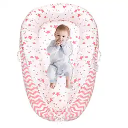 Walmart Rupoun Baby Lounger for Newborn Boys and Girls, Portable Infant Nest, Pink offer