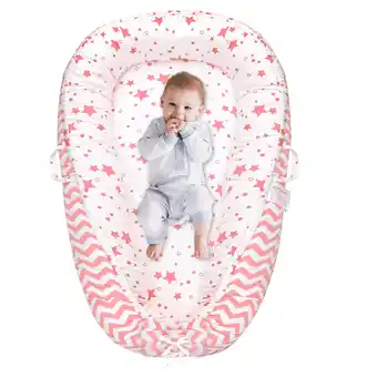 Walmart Rupoun Baby Lounger for Newborn Boys and Girls, Portable Infant Nest, Pink offer