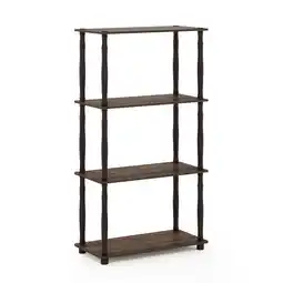 Walmart Furinno Turn-N-Tube 4-Tier Classic Tubes Display Shelf, Brown offer