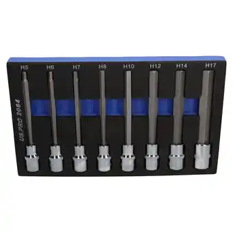 Walmart 1/2 Drive Allen Hex Key Sockets Extra Long 140mm 5mm - 17mm 8pc Set offer