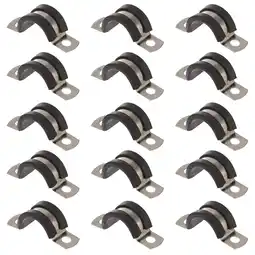 Walmart 15 Pcs U-shaped Pipe Clamp Rubber Clamps Clamps Metal Strap Clamp Retainer Clips U Clamp offer